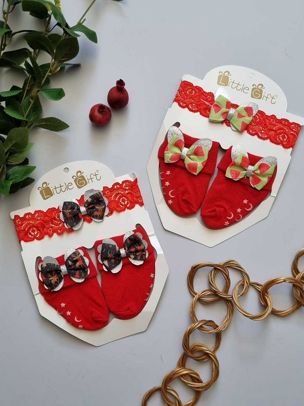 IMG_۲۰۲۵۱۱۲۸۱۳۴۸۳۸۵۸۴16 963 - ست جوراب و تل یلدایی - Image 1