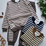 945 - بلوز شلوار راه راه