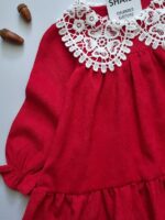 989 - پیراهن کبریتی یقه دانتل - Image 2